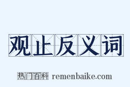 观止反义词是什么意思的图片
